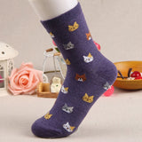 Autumn Cat Socks for Women