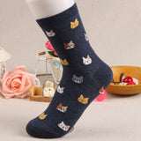 Autumn Cat Socks for Women