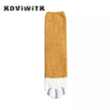 Fashion Womens Cats Paw Stripe Socks