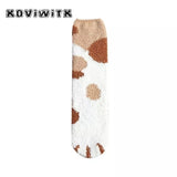 Fashion Womens Cats Paw Stripe Socks