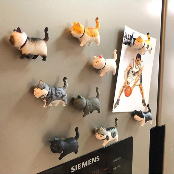 Lovely Cat Series Refrigerator Magnet 3D Cat Magnet Home Decoration Creative Gift Animal Refrigerator Sticker